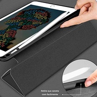 WB Capa iPad 7a, 8a e 9a Geração 10.2″ - Premium Slim, Antichoque com Compart. para Pencil - Preta - imagem 4