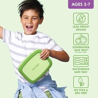 Bentgo Lancheira Infantil 5 Compartimentos - Estilo Bento à Prova de Vazamento | Segura, Divertida e Ideal para Crianças de 3 a 7 Anos (Verde) - imagem 5