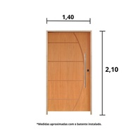 Porta Pivotante Imbuia 210x140cm Completa - imagem 2
