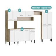 Cozinha Completa Arizona Plus com Armário e Balcão Carraro (Branco) - Design Moderno e Funcionalidade Total - imagem 5