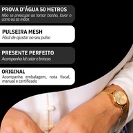 Relógio Condor Dourado Feminino + Kit: Elegância Completa - imagem 2