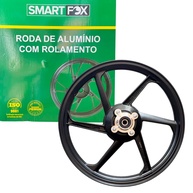 Roda Liga Leve Traseira Fan 125 KS 2009 Preto - Freio a Tambor Completa SmartFox - imagem 1