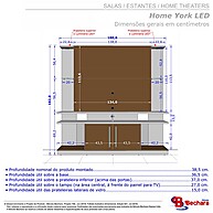 Estante York 60" com LED: Sua Sala Completa! - imagem 2