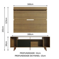 Rack Cancun Madesa 65" + Painel: Sua Sala Completa! - imagem 2