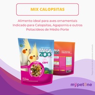 Ração Megazoo Mix Calopsitas e Agapornis - 300g: Saúde Completa - imagem 2