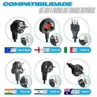 Adaptador Tomada Universal Padrão Europeu/UK para Brasil 10A 250V - Qualidade Premium CompleteStore® - imagem 3