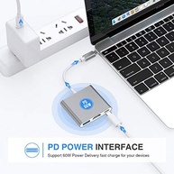 Adaptador Dex Para Samsung Usb 3.1 Tipo C Hub Thunderbolt 3.0 X Hdmi Usb 3 4k Prata - CompleteStore® - imagem 4