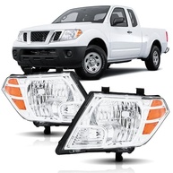 Faróis Nissan Frontier 2009-2021: Kit Completo Lado Motorista e Passageiro - Caixa Cromada Âmbar - imagem 2