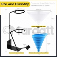 Kit Completo para Pintura Profissional: 52 Peças com Filtros de Tinta Cônico, Funil Silicone e Suporte para Pistola - imagem 3