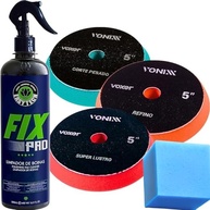 Kit Completo Vonixx: Boina Corte, Refino, Lustro + Limpador Fix Pad 5" | Detalhamento Profissional - imagem 2