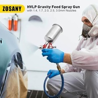 Pistola de Pulverização HVLP Automotiva com 5 Bocais - Kit Completo para Pintura Profissional - imagem 4