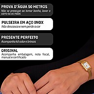 Relógio Champion Dourado Feminino: Elegância e Conjunto Completo - imagem 2