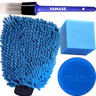 Kit Completo Detalhamento Automotivo: Pincel Interno Yamase, Luva Microfibra e Aplicadores Vonixx/Yamase - imagem 1