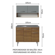 Armário de Cozinha 105cm Emilly Madesa: Compacto e Completo! - imagem 2