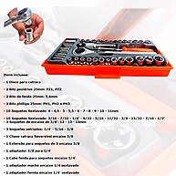 Kit Chave Catraca 40 Peças: Profissional e Completo! - imagem 2