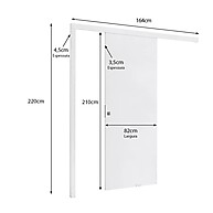 Porta de Correr Branca 210x82cm: Kit Completo! - imagem 2