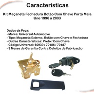 Maçaneta Porta Mala Uno 96-03: Kit Completo! - imagem 2