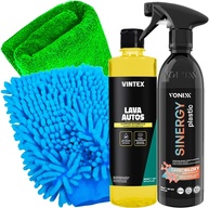 Kit Completo Sinergy Plastic: Lavagem e Proteção Premium para Plásticos do seu Carro - imagem 1
