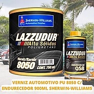 Tinta Poliéster Preta Ninja Lazzudur + Verniz: Kit Completo - imagem 2