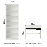 Escrivaninha e Estante Madesa Rubi: Seu Home Office Completo! - imagem 2