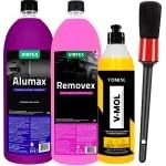 Kit Completo Detalhamento Automotivo: Removex Alumax + V-Mol + Pincel Vintex - imagem 1