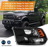 Kit Farol Completo Dodge Ram 1500/2500/3500 (2009-2018) - Lente Transparente, Carcaça Preta - imagem 3