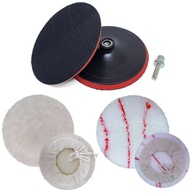 Kit Completo para Polimento Automotivo 180mm - Suporte + Adaptador + Boinas Lã e Microfibra - imagem 1