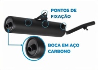 Escapamento Completo XTZ 125 2003-2016: Ponteira + Curva Modelo Original - imagem 2