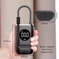 Mini Compressor de Ar Digital Recarregável: Inflador Portátil com Lanterna LED para Pneus, Bolas e Mais! - imagem 3