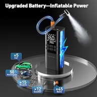 Compressor de Ar Portátil para Pneu: Inflador Automático com Medidor e Luz LED - imagem 4