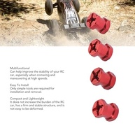 RC Wheel Hex Spacers 12mm dia 15 mm de comprimento de alumínio Hub hexadecimal Extensão de cubo com travamento de metal e pinos de trava para traxxas axiais hsp redcat tamiya hpi (Vermelho) - imagem 5