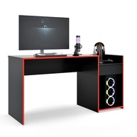 Mesa para Computador Gamer Eros com Gaveta e Nicho para CPU - Design Preto/Vermelho - imagem 2