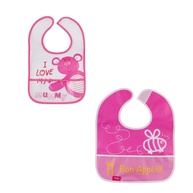 Babador Impermeável Bebê Menina - Kit 2 Peças com Bolso | Comtac Kids 1328 - imagem 1