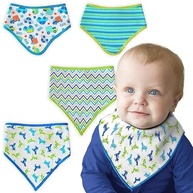 Bandana Babador Bebê Menino Kit 4 Peças Comtac Kids - Proteção e Estilo com Design Divertido - imagem 2