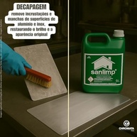 Sanlimp Limpa Piso Concentrado 5L Limpeza Profunda de Pedras, Cerâmicas e Vasos Sanitários, Removedor de Cimento e Rejunte Pós-Obra - imagem 5