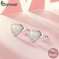 Brincos Bamoer 925: Coração & Concha - imagem 2