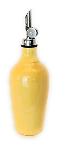 Hatfield Pottery Oil, Vinegar or Condiment Cruet Bottle in Sunshine Yellow - imagem 1