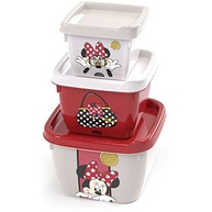 Conjunto de 3 Potes Conect Quadrados com Tema Minnie - Organize com Estilo e Segurança - imagem 2