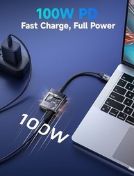 JSAUX Adaptador USB-C 4K 60Hz: Conecte seu iPhone 16/15, MacBook e mais à TV! - imagem 5