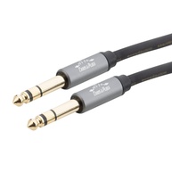 Cabo P10 Stereo TRS 6.35mm Balanceado 50cm - Conexão Profissional de Alta Fidelidade - imagem 1