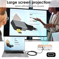 Cabo Micro HDMI 2.1 CY: Conexão 8K 60Hz, Ângulo Reto 90°, Enrolado e Esticável para Câmeras, HDTVs e Laptops - imagem 5