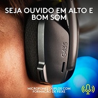 Headset Gamer Sem Fio Logitech G435 LIGHTSPEED, Conexão USB e Bluetooth, Design Leve e Confortável, Microfone Embutido, Bateria de até 18h - Compatível com Dolby Atmos, PC, PS4, PS5, Mobile – Preto - imagem 5