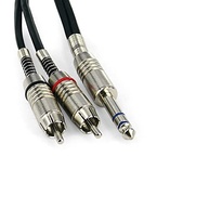 Cabo P10 Estéreo para 2 RCA Macho Santo Angelo 2 Metros: Conexão Profissional e Som Impecável - imagem 2