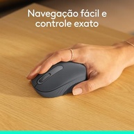Mouse sem fio Logitech M196 com Conexão Bluetooth, Design Ambidestro Compacto, Rastreamento Preciso, Compatível com PC e Mac, Windows e macOS - Grafite - imagem 5