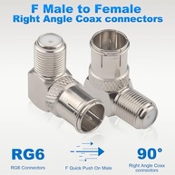 Conector Coaxial F Macho/Fêmea 90°: Conexão Rápida e Sólida para sua TV e Dispositivos - imagem 5