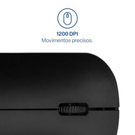 Mouse Sem Fio Slim Box Conexão Usb 1200dpi 3 Botões Preto Multi - MO307 - imagem 3
