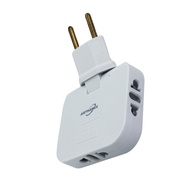 Adaptador Tomada T Articulado Flexível 3 Saídas 10A 250V - Mais Conexões e Praticidade! - imagem 1