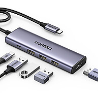 UGREEN 5 em 1 USB Hub Tipo C: 4K 60Hz, 100W PD e Conexões - imagem 2