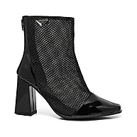 Bota Feminina Stessy Shoes Salto Bloco Tela Cano Curto Confortável - imagem 1