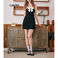 Lovito Vestido Feminino Casual com Laço Frontal – Elegante e Confortável - imagem 2